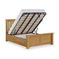 Zelah Oak Ottoman Storage Bed Frame Double Size1 from Roseland Furniture