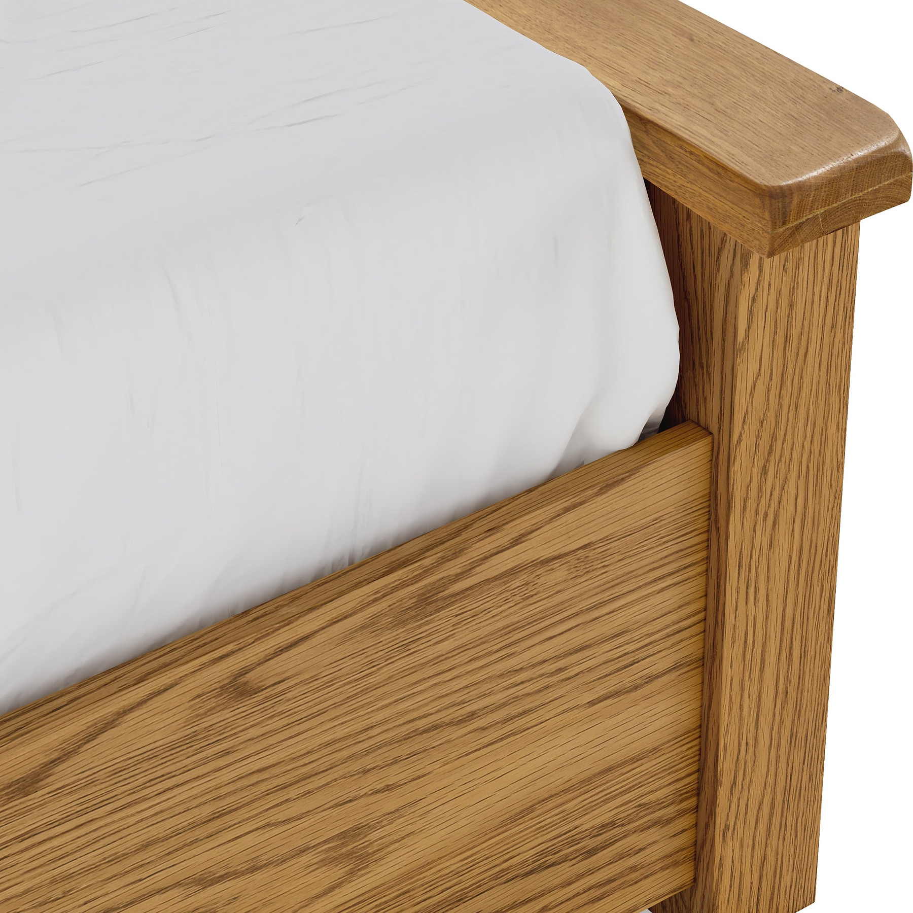 Zelah Oak Ottoman Storage Bed Frame Double Size1 from Roseland Furniture