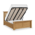 Zelah Oak Ottoman Storage Bed Frame King Side1 from Roseland Furniture