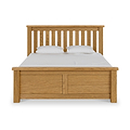 Zelah Oak Ottoman Storage Bed Frame King Side1 from Roseland Furniture