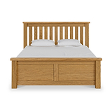 Zelah Oak Ottoman Storage Bed Frame King Side1 from Roseland Furniture