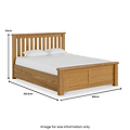 Zelah Oak Ottoman Storage Bed Frame King Side1 from Roseland Furniture