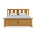 Zelah Oak Ottoman Storage Bed Frame Superking Angle1 from Roseland Furniture