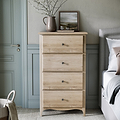 Celine Washed Oak XL 4 Drawer Tallboy Chest from Roseland Furniture