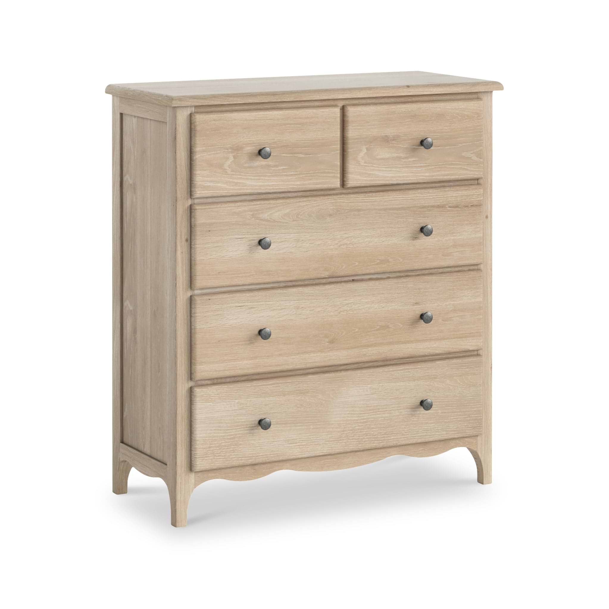 Celine Washed Oak XL 2 Over 3 Drawer Chest from Roseland Furniture