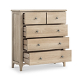 Celine Washed Oak XL 2 Over 3 Drawer Chest from Roseland Furniture