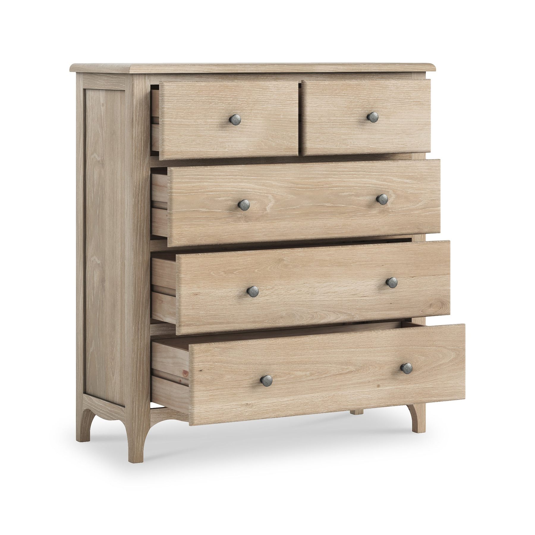 Celine Washed Oak XL 2 Over 3 Drawer Chest from Roseland Furniture