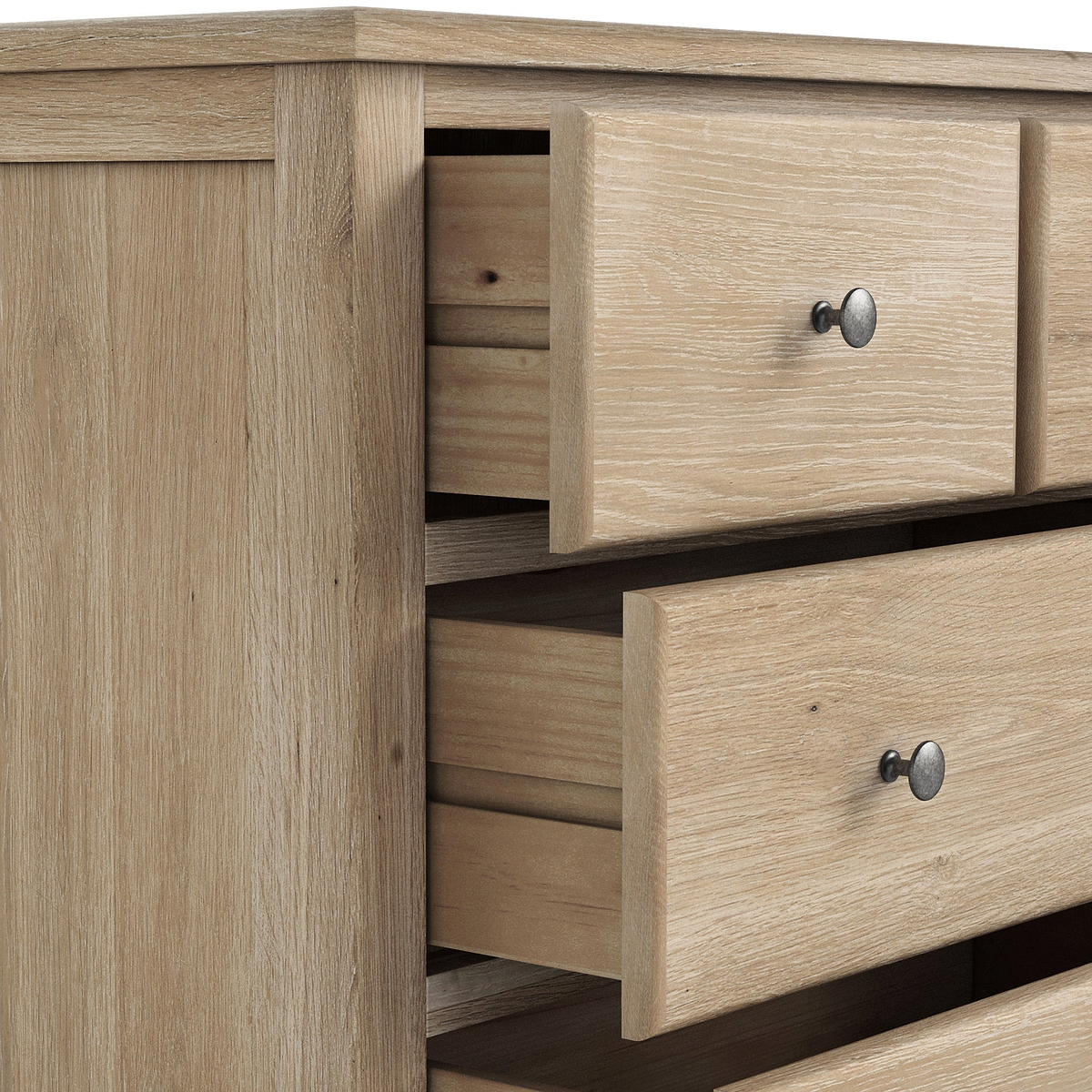 Celine Washed Oak XL 2 Over 3 Drawer Chest from Roseland Furniture
