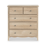Celine Washed Oak XL 2 Over 3 Drawer Chest from Roseland Furniture