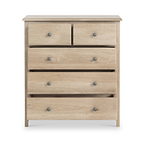 Celine Washed Oak XL 2 Over 3 Drawer Chest from Roseland Furniture