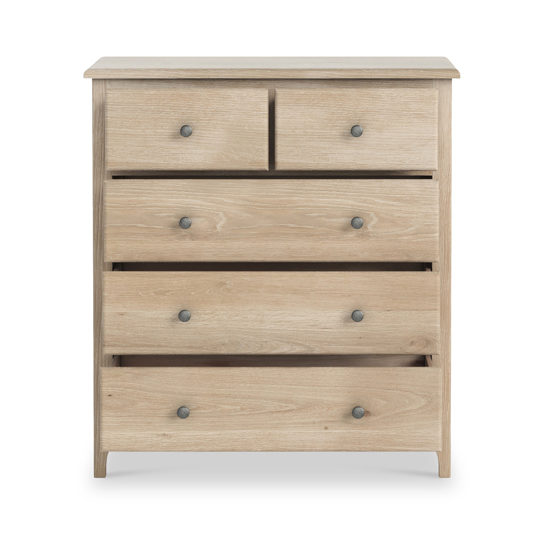 Celine Washed Oak XL 2 Over 3 Drawer Chest from Roseland Furniture