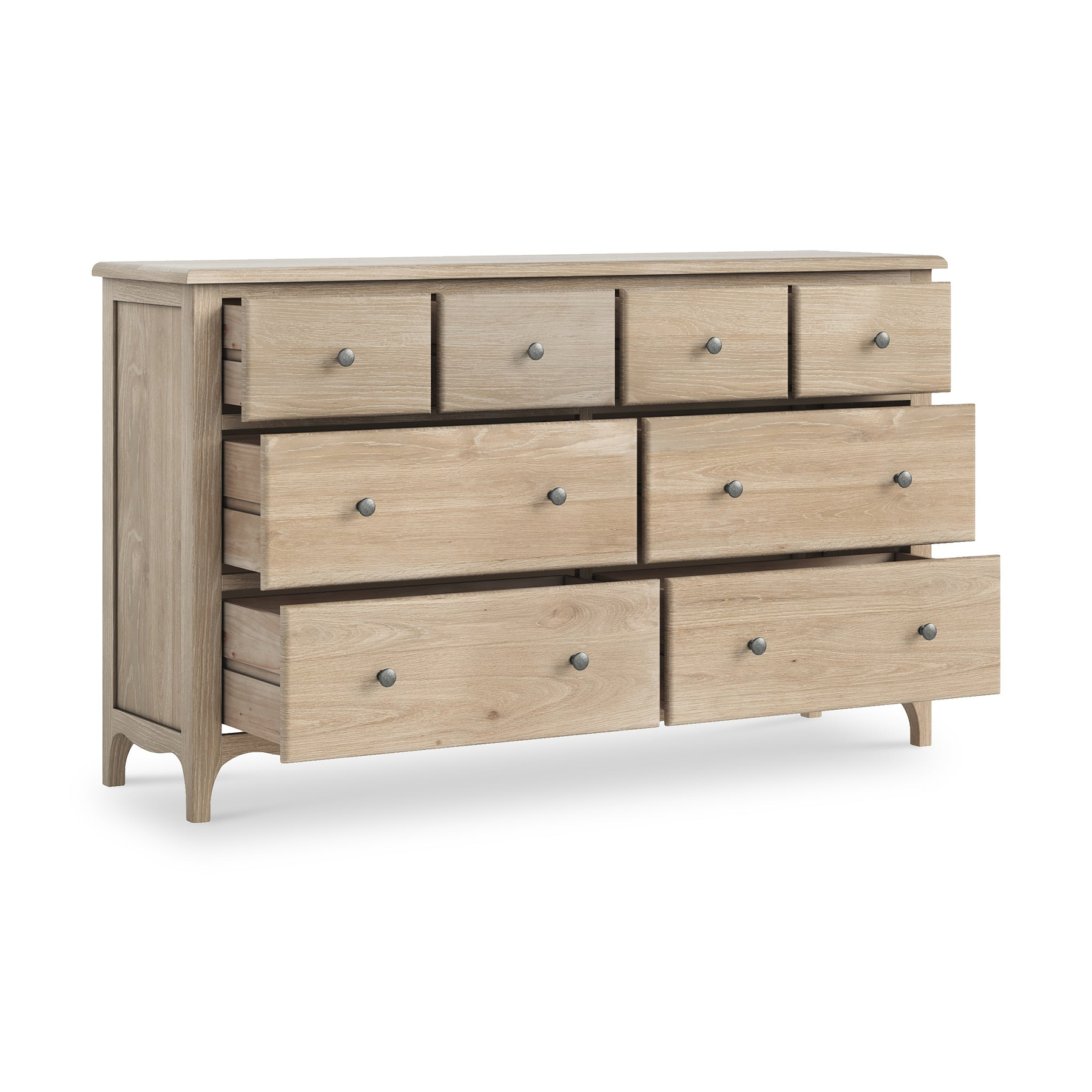 Celine Washed Oak XL 8 Drawer Chest from Roseland Furniture