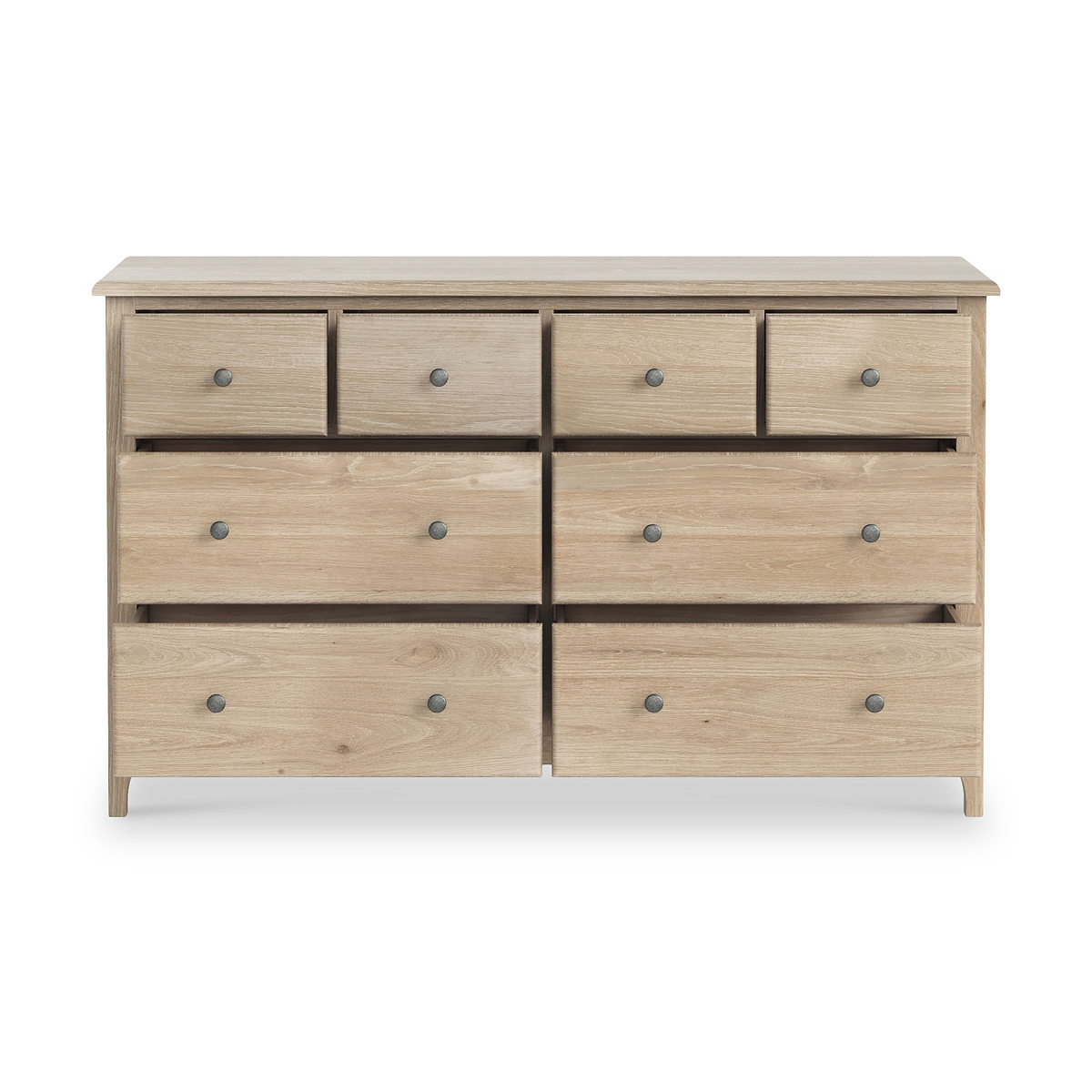 Celine Washed Oak XL 8 Drawer Chest from Roseland Furniture