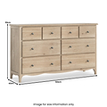Celine Washed Oak XL 8 Drawer Chest dimensions