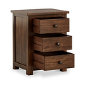 Duchy Acacia XL 3 Drawer Bedside from Roseland Furniture