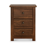 Duchy Acacia XL 3 Drawer Bedside from Roseland Furniture