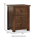 Duchy Acacia XL 3 Drawer Bedside from Roseland Furniture