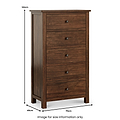 Duchy Acacia XL Tallboy Chest from Roseland Furniture