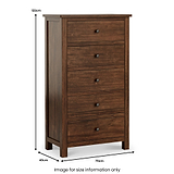 Duchy Acacia XL Tallboy Chest from Roseland Furniture