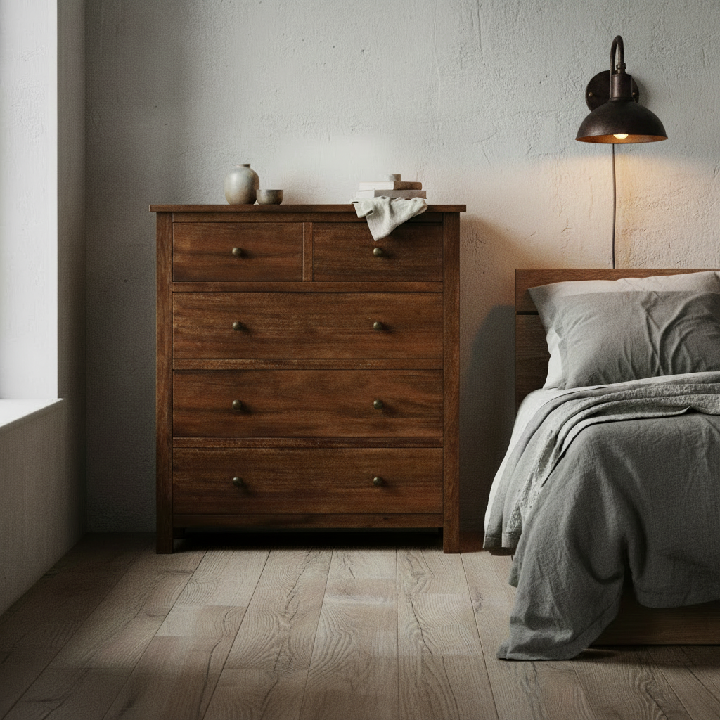 Duchy Acacia XL 2 Over 3 Chest Of Drawers from Roseland Furniture