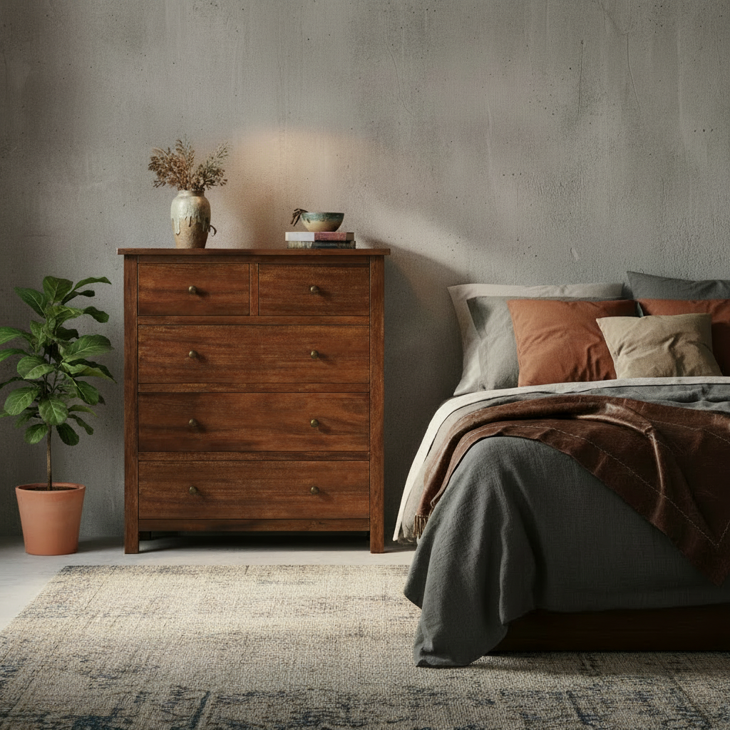 Duchy Acacia XL 2 Over 3 Chest Of Drawers from Roseland Furniture