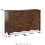 Duchy Acacia XL 8 Drawer Chest from Roseland Furniture