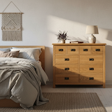 Surrey Oak 4 Over 6 Chest Of Drawers from Roseland Furniture