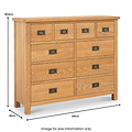 Surrey Oak 4 Over 6 Chest Of Drawers dimensions