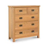 Surrey Oak XL 2 Over 3 Chest Of Drawers from Roseland Furniture
