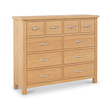 London Oak 4 Over 6 Chest Of Drawers from Roseland Furniture