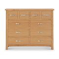 London Oak 4 over 6 drawer chest from Roseland Furniture
