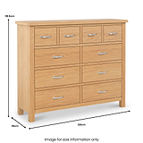 London Oak 4 Over 6 Chest Of Drawers dimensions
