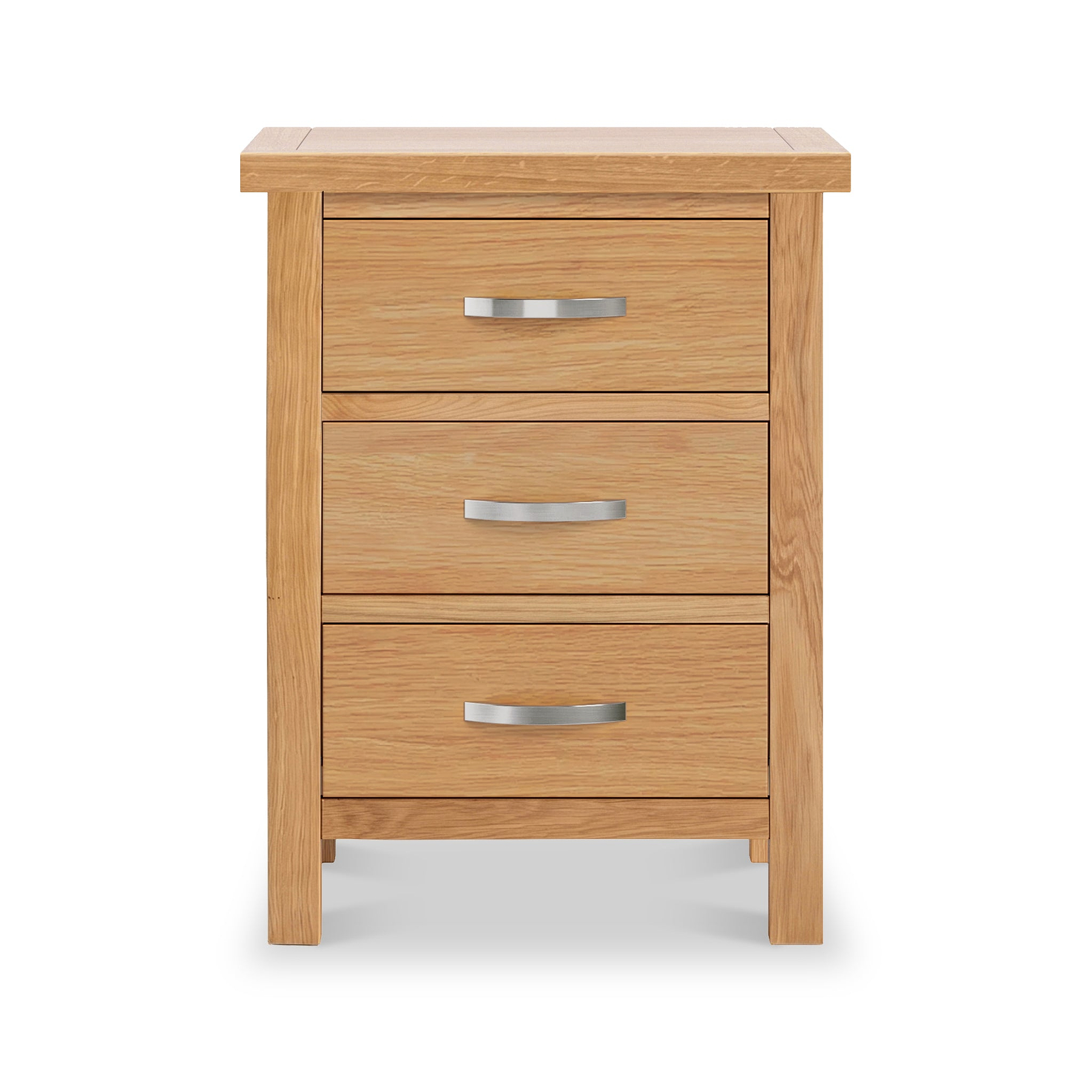 London Oak XL 3 Drawer Bedside from Roseland Furniture