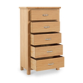London Oak XL Tallboy Chest of Drawers from Roseland Furniture