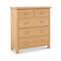 London Oak XL 2 Over 3 Chest Of Drawers from Roseland Furniture