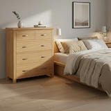 London Oak XL 2 Over 3 Chest Of Drawers from Roseland Furniture