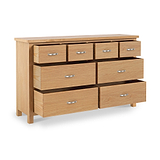 London Oak XL 8 Drawer Chest from Roseland Furniture