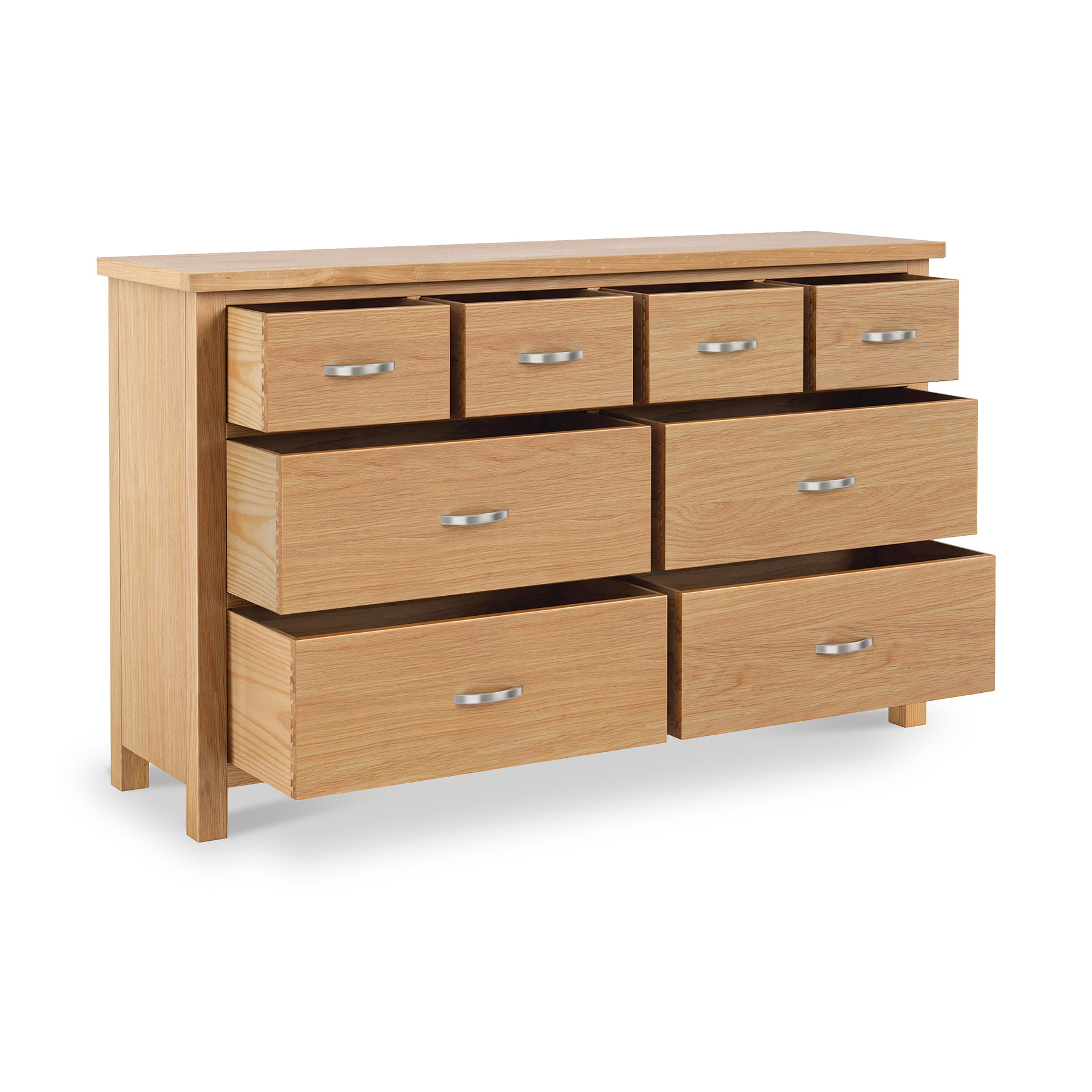 London Oak XL 8 Drawer Chest from Roseland Furniture
