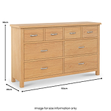 London Oak XL 8 Drawer Chest dimensions