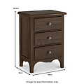 Celine 3 Drawer Bedside Table Dark Stain from Roseland Furniture