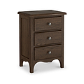 Celine 3 Drawer Bedside Table Dark Stain from Roseland Furniture