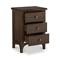 Celine 3 Drawer Bedside Table Dark Stain from Roseland Furniture
