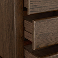 Celine 3 Drawer Bedside Table Dark Stain from Roseland Furniture