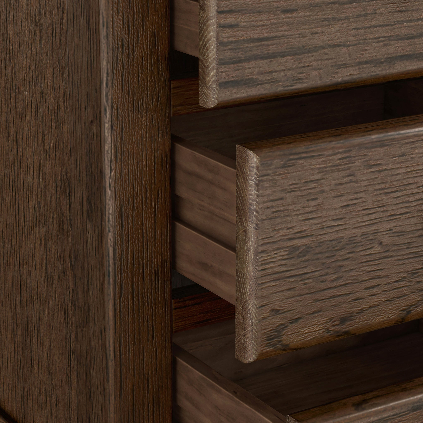 Celine 3 Drawer Bedside Table Dark Stain from Roseland Furniture