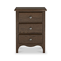 Celine 3 Drawer Bedside Table Dark Stain from Roseland Furniture