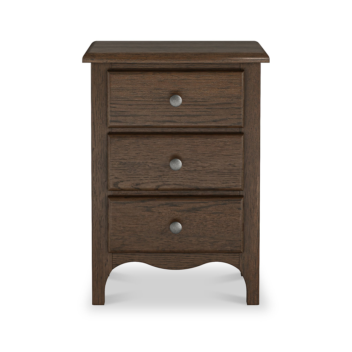 Celine 3 Drawer Bedside Table Dark Stain from Roseland Furniture