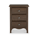 Celine 3 Drawer Bedside Table Dark Stain from Roseland Furniture