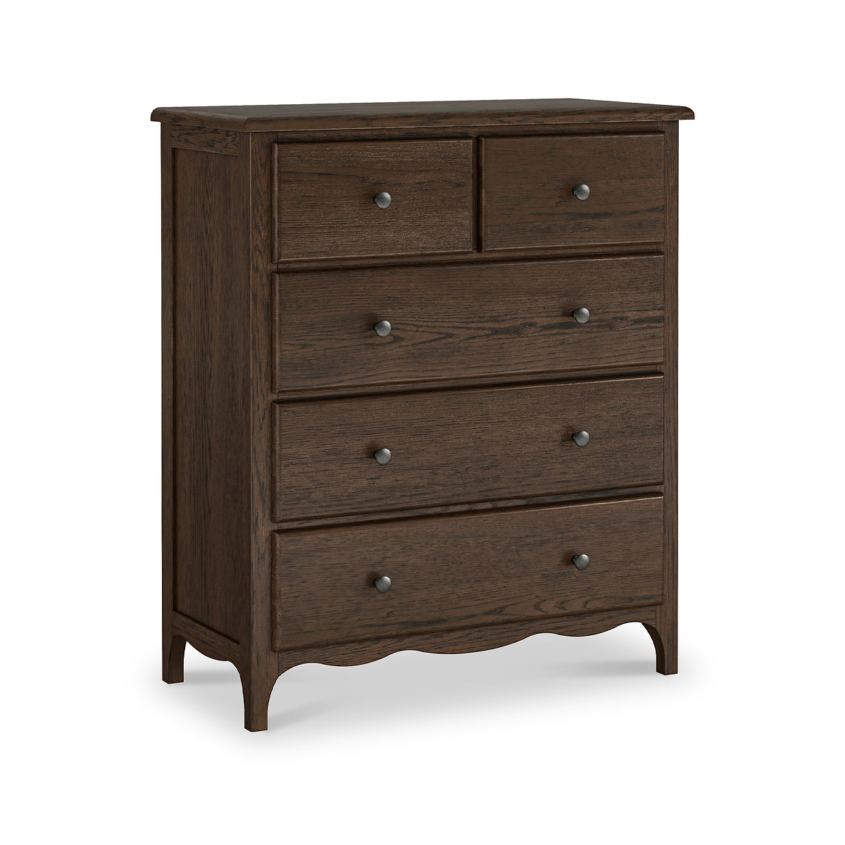 Celine 2 Over 3 Drawer Chest Dark Stain from Roseland Furniture