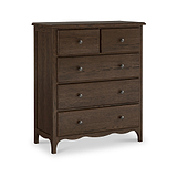 Celine 2 Over 3 Drawer Chest Dark Stain from Roseland Furniture
