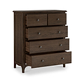 Celine 2 Over 3 Drawer Chest Dark Stain from Roseland Furniture